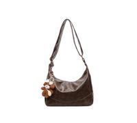 TIEZHICHESHI Sac à bandoulière rétro tendance décontracté en Europe et en Amérique, Marron Grande taille, Without pendant