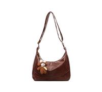 TIEZHICHESHI Sac à bandoulière rétro tendance décontracté en Europe et en Amérique, Tuba marron, Without pendant