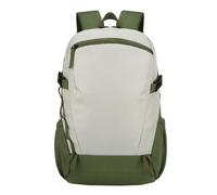 TIEZHICHESHI Sac à dos simple en polyester résistant à l'usure - Gris avec vert - Sortez pour les loisirs et les courts voyages.