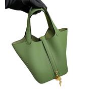 TIEZHICHESHI Sac à main en cuir au premier étage - Sac à main de grande capacité, Vert avocat