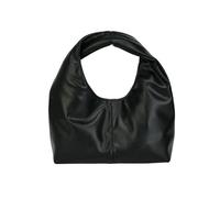 TIEZHICHESHI Sac en cuir plissé portable en forme de croissant de sac rétro esthétique sous les bras, Noir