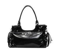 TIEZHICHESHI Version coréenne du sac de banlieue rétro simple décontracté exquis sac à bandoulière, Noir