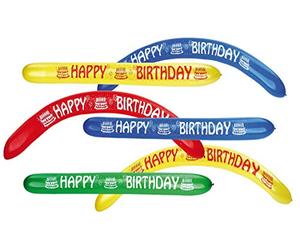Tifany 8013393.0 Happy Birthday Ballon Long Multicolore Lot de 2