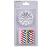 TIFANY 8022862 Set de 24 Bougies, Autre Matière, Multi Couleurs, 10,5 x 1 x 20,5 cm