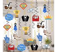 Tifeson Lot de 36 tourbillons à suspendre au plafond pour fête des pères ou fête des pères