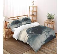 TIFFAN Godzilla en mer Literie Set Fantaisie Animaux 3D Imprimé Microfibre avec Taies d'oreiller pour Adultes King(220x240cm)