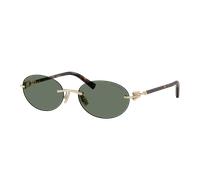 Tiffany & Co. Unisex Sunglass TF3104D - Couleur du Monture: Or Pâle, Couleur de Lentille: Vert foncé