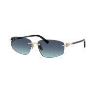 Tiffany & Co. Unisex Sunglass TF3114 - Couleur du Monture: Or Pâle, Couleur de Lentille: Bleu dégradé Azur