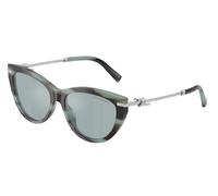 Tiffany Femme TF4253 84437C Lunettes de soleil Acétate Tortue Bleu clair Cat Eye Miroir