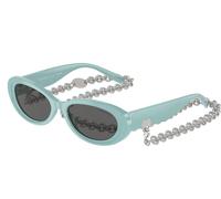 Tiffany Femme TF4221 8388S4 Lunettes de soleil Acétate Bleu Gris Ronde Normale