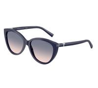 Tiffany Femme Tiffany TF4251 839616 Lunettes de soleil Acétate Bleu Marron Cat Eye Normale Nuancé