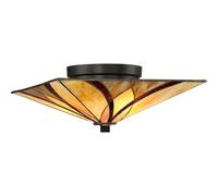 Tiffany Lampe Couverture Vitrail Mosaïque Carré 38cm Large Deckenleuchte Salon