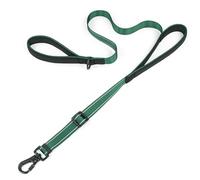 Tiffpaws Laisse réfléchissante à double poignée pour chiens de grande taille, laisse réglable robuste avec poignées rembourrées douces, laisse de dressage pour le contrôle de la circulation pour la