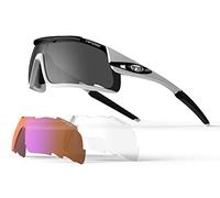 Tifosi Davos Lunettes de soleil unisexes à verres interchangeables Blanc/noir Taille unique