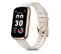 TIFOZEN Montre Connectée Femme, 1,47’’ Bracelet Connecté avec 24 Modes Sportifs/3ATM Étanche/Fréquence Cardiaque/Spo2/Sommeil/Podometre, Smartwatch Petit Poignet pour Android iOS, Stellaire/Or Rose