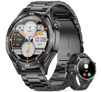 TIFOZEN Montre Connectée Homme, 1,52" Smartwatch Militaire Sport avec Batterie 500mAh/Etanche IP68/120+ Sportifs/Fréquence Cardiaque/SpO2/Moniteur de Sommeil/2 Bracelets pour Android iOS, Noir