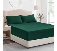 Tifschlaf Drap-housse de 40 cm de profondeur, en microfibre brossée douce, avec poches très profondes de 40 cm, pour lit king size (150 x 200 cm, vert émeraude)