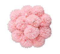 Tifuly Artificielles Hortensia Fleurs, 12 Pcs Soie Chrysanthème Petite Boule De Fleurs pour La Maison Garden Party Office Décoration, Bouquets De Mariage De Mariée, Arrangement, Centres(Rose Clair)