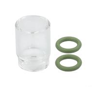TIG Brûleur de soudage Buse en verre transparent pour WP9/17/18/20/26 Lentille à gaz Accessoires Verre de visualisation avec joint torique (No. 8)