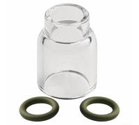 TIG Buse en verre de visualisation transparent pour WP9/17/18/20/26 Brûleur de soudage Accessoires Joint de précision Léger Robuste Taille standard No 4-12 en option avec filet (No. 6)