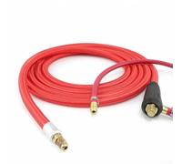 TIG Câble de soudage flexible refroidi à l'air 8 mm Connecteurs rapides avec connecteur rapide DKJ10 25 DIN d'alimentation et gaz pour torche WP9 WP17