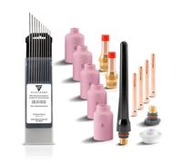 TIG Gaz Lens Accessoires Kit 24 pcs Torche STAHLWERK WP SR Binzel 17 18 26