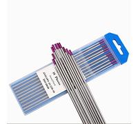 TIG Lot de 10 électrodes en tungstène mélangées tri-oxydes (violet, EWG) (0,3 cm x 15,2 cm) ou 2,4 mm x 150 mm)