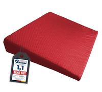 Tiga-Med Coussin d'assise | Antidérapant de qualité supérieure | Extra solide et indéformable | 3 couleurs | Lavable | Coussin de siège de voiture | Rehausseur de siège | Coussin cale No Slip (rouge)