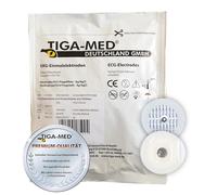 TIGA-MED Électrodes ECG jetables - Gel solide Ag/AgCl, connexion bouton-pression (Snap), hypoallergéniques & sans latex, 100 pièces (2×50), Ø 43 mm, Fabriquées dans l’UE