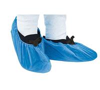 TIGA-MED Lot de 100 surchaussures jetables solides et solides - Environ 4 g - Version renforcée - Bleu