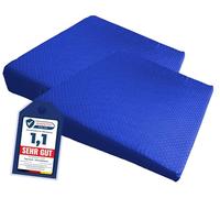 Tiga-Med Lot de 2 coussins d'assise antidérapants de qualité supérieure - Extra solides et indéformables - Coussin d'assise de voiture - Coussin cale No Slip (bleu)