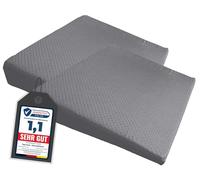 Tiga-Med Lot de 2 coussins d'assise antidérapants de qualité supérieure - Extra solides et indéformables - Coussin d'assise de voiture - Coussin cale No Slip (anthracite)