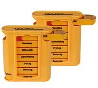 Tiga-Med Lot de 2 piluliers Orange 7 jours