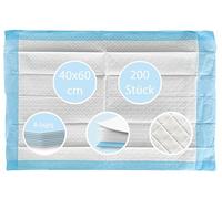 TIGA-MED Alèses médicales 40 x 60 cm | 8 couches | 200 pièces | Tapis d'entraînement | Matelas à langer pour bébé | Alèses jetables pour patients | Alèses d'incontinence | Alèses pour chiots