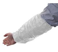 TIGA-MED Protège-manches PE | 40x20 cm | imperméables et respirants | avec élastique | sans latex | bleu ou blanc | 100/500/1000/2000/4000 pièces | Protège-bras | Protection des bras | Protection des