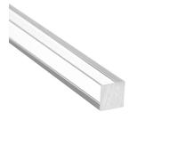 Tige acrylique transparente carrée 10 pièces, plaque de barre plate carrée en acrylique transparent, carré plat en acrylique transparent, bâtons en acrylique(6x6x300mm)