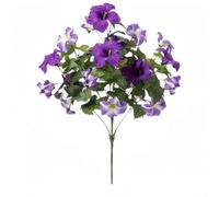 Tige artificielle de 55 cm avec fleurs violettes en soie vive pour décoration de maison, jardin, mariage et arrangements muraux. Aucun entretien nécessaire (violet)
