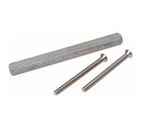 Tige carrée 7x110 mm avec vis - plaque piliers taraudés - champagne VACHETTE