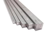 Tige carrée en acier inoxydable 304, 3 mm, 4 mm, 5 mm, 6 mm, 8 mm, 10 mm, 12 mm, 16 mm, longueur 60 mm, axe linéaire en acier de 500 mm, 1 pièce (6 x 6 mm)(20x20mm)