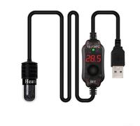 Tige chauffante USB pour aquariums de poissons et tortues, arrêt automatique sûr au-dessus de 36 degrés Celsius