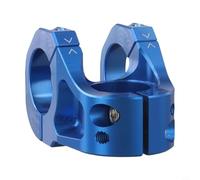 Tige courte de VTT de 35 mm, alliage d'aluminium traité CNC ultra léger, parfait pour les fourches de 28 à 6 mm et divers styles de vélo (bleu)