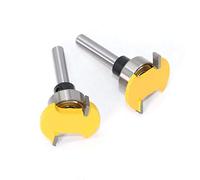 Tige Couteau de Charpentier Tige 6mm Tige 1/4 Tige Poignée Ceinture Roulement T Cutter Couteau à rainurer Bit routeur, Outils durables (Longueur du Tranchant : 2pcs 6mm Tige)