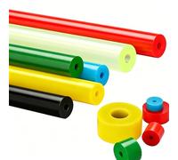 Tige Creuse Polyuréthane 500 mm Ø20-60 mm Alésage 8 mm, Tube PU Élastomère, Barre Urethane, Amortisseur, Tampon, Entretoise, Réduction des Vibrations Industrielle(Red,40 * 8 * 500mm)