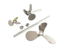 Tige d'agitation et de dispersion à hélice à trois pales en acier inoxydable - Diamètre: 40mm à 120mm, avec écrou, lame et tige en option(Length 250mm Rod)