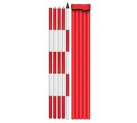 Tige d'arpentage en aluminium - Tige robuste avec marquages à échelle rouge/contraste for l'arpentage, la construction de routes, l'ingénierie, les puits d'eau(16.4ft)