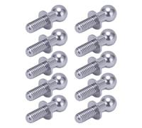 Tige de Chenille de Liaison à Tête Sphérique RC, 10 Pièces de Remplacement de Boulons Sphériques D'extrémité D'amortisseur de Tige de Liaison à Vis en Métal pour Camion Buggy de(Titane)