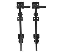 Tige de Chute de Portail à Boulon de Canne Robuste de 12 Pouces, 2 Jeux de Loquets de Sol pour Clôtures en Bois, Portes en Métal, Butée de Porte en Métal pour Sol de Portail,