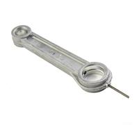 Tige de connexion de compresseur d'air - Pièce de rechange en alliage d'aluminium pour compresseurs d'air à piston, ton argenté, 12 × 67 × 23 mm à 15 × 113 × 32 mm (SE (12 × 78 × 20 mm)