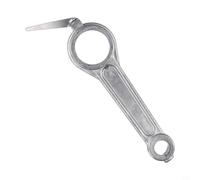 Tige de connexion pour compresseur d'air - Pièce de rechange en alliage d'aluminium pour compresseurs d'air, 14,5 x 30 x 102 mm, ton argenté, entraxe 124 mm(B)