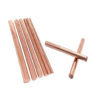Tige de cuivre massif 1 à 5 tiges rondes en cuivre pur, tiges métalliques en cuivre nu de 50 à 300 mm de long, tiges de tour en cuivre adaptées à l'artisanat en métal(1pcs-5x200mm)